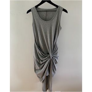 grey scrunched dress